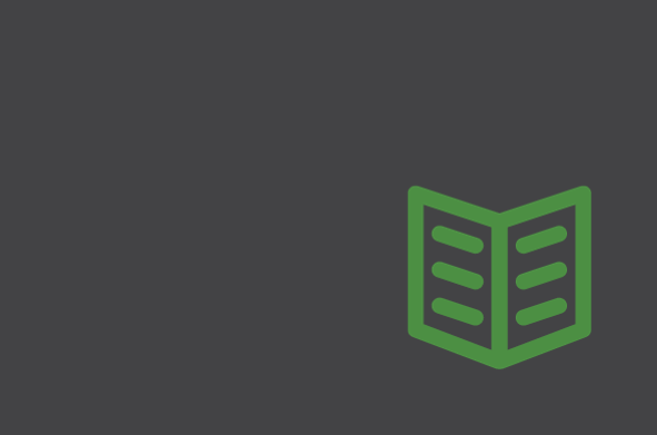 gray icon with green book