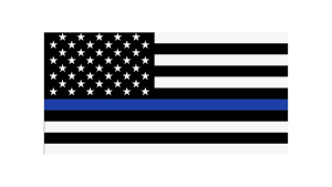 ADDvantage Casket panel insert Thin blue line flag for police