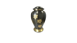 ADDvantage Casket Slate urn with gold falling leaves