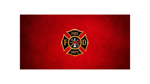 ADDvantage Casket panel insert Fire department symbol on red flag