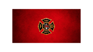 ADDvantage Casket panel insert Fire department symbol on red flag