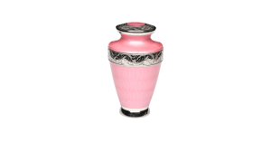 ADDvantage Casket Pink enamel with nickel overlay urn