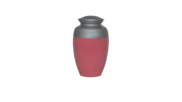 ADDvantage Casket Blue Pink urn with silver top